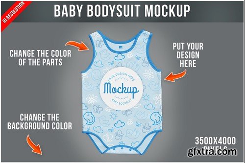 Baby Bodysuit Mockup