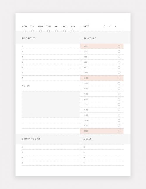 Personal Daily Planner Layout 585753057