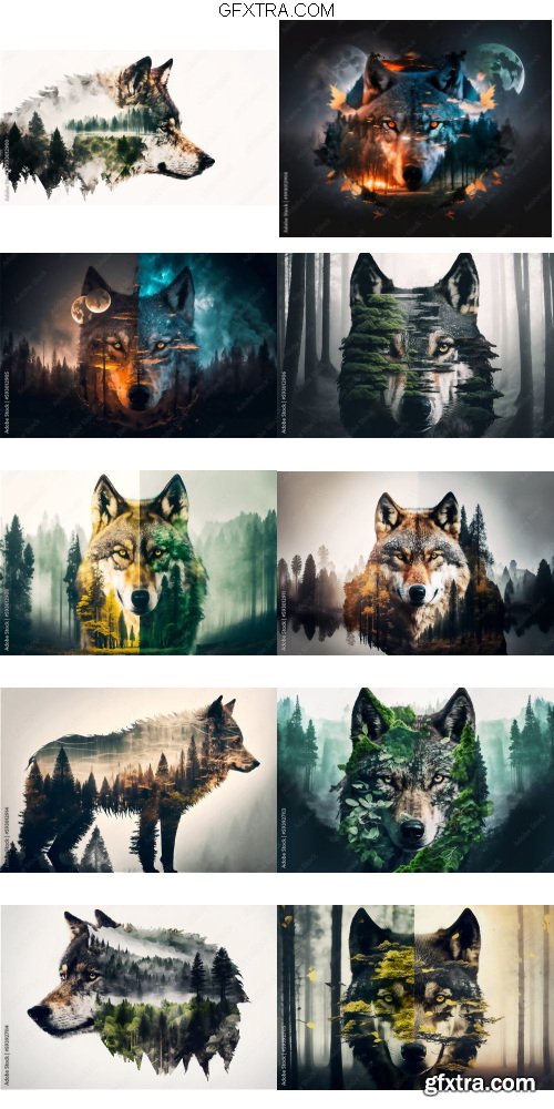 Wolf and Forest Pack - 22xJPG