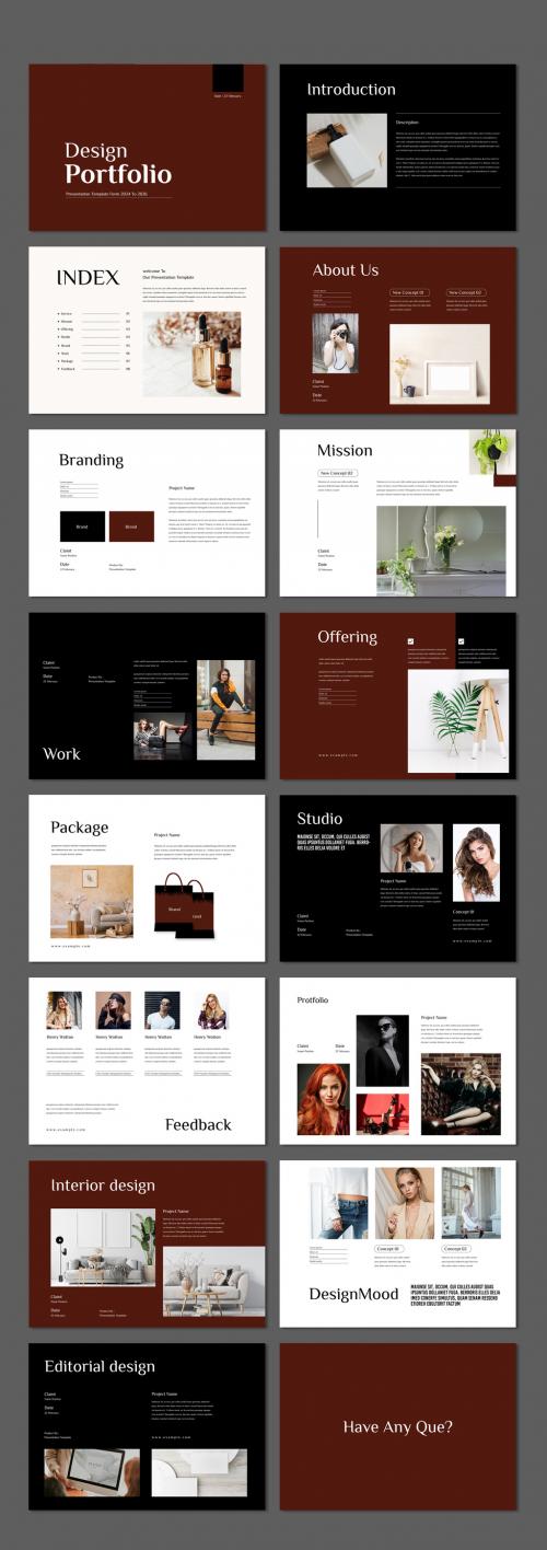 Design Portfolio Presentation Layout 570776418