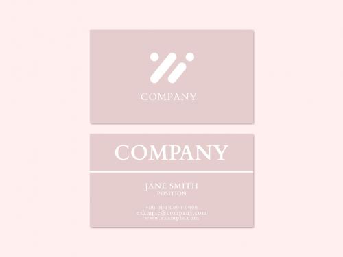 Minimal Business Card Layout in Pink Tone 438522062