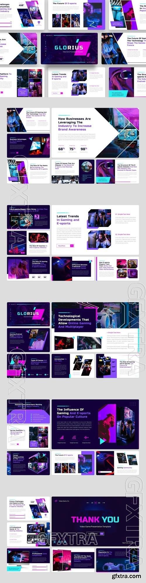 Glorius - Video Game PowerPoint Template P968XPF