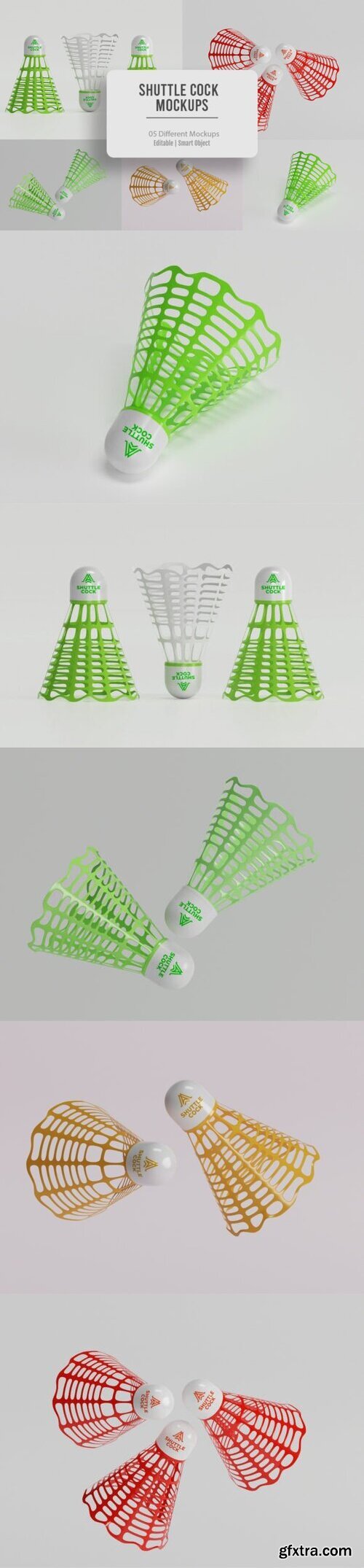 05 PSD Shuttlecock Badminton Mockups