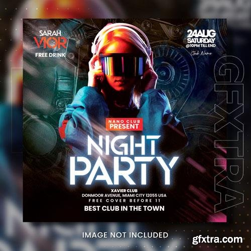 Night club flyer psd