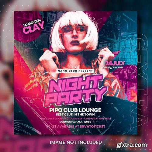 Night club flyer psd