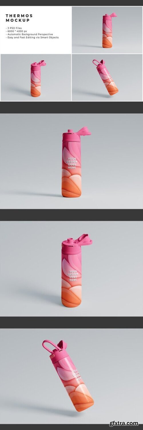 Thermos Bottle Mockup