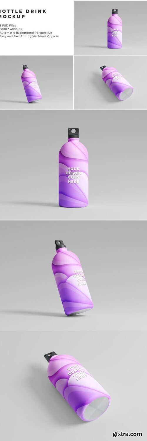 Purple Bottle Drink Mockups