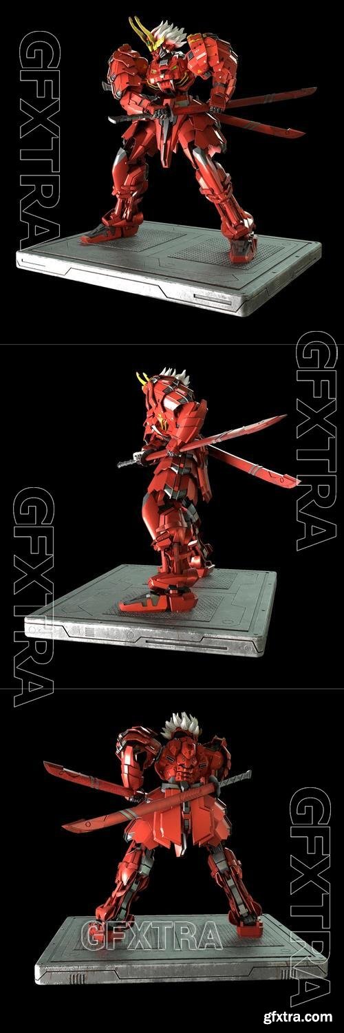 Shingen Takeda Gundam Statue &ndash; 3D Print Model