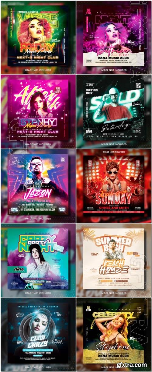 Flyer social media post, psd banner set vol 339