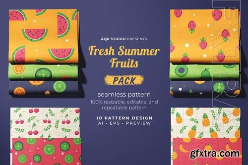 Fresh Summer Fruits - Seamless Pattern