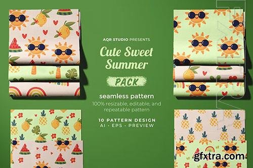 Cute Sweet Summer - Seamless Pattern