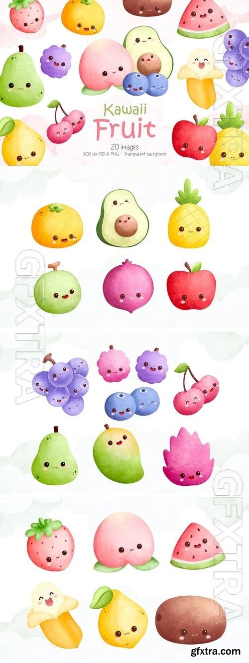 Fruit Character Clipart Design 