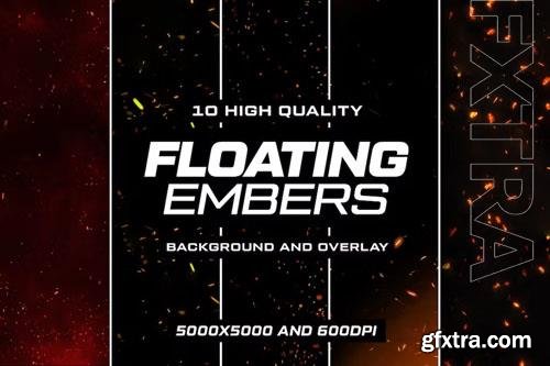 10 Floating Embers Texture Backgrounds & Overlays 