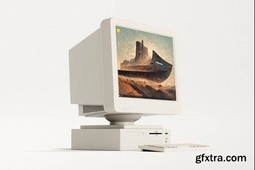 CRT Computer Monitor Mockup