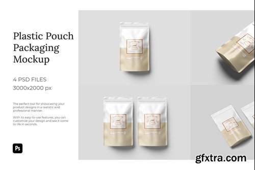 Plastic Pouch Packaging Mockup