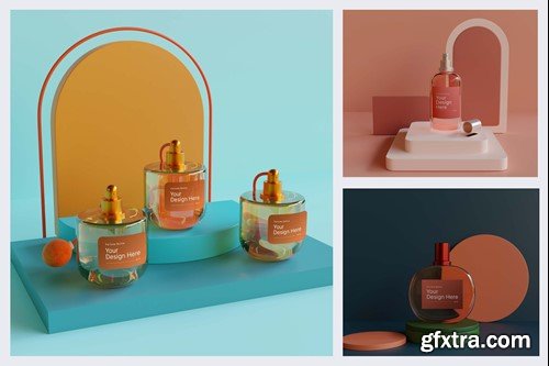 Bottle Perfume Podium Mockup