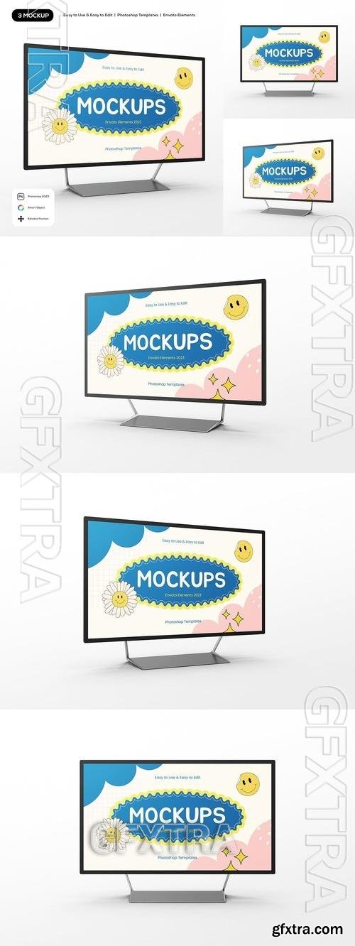 HD Wide Display Screen Mockup Y8ZV3XM