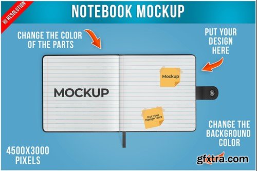Notebook Mockup - Top View