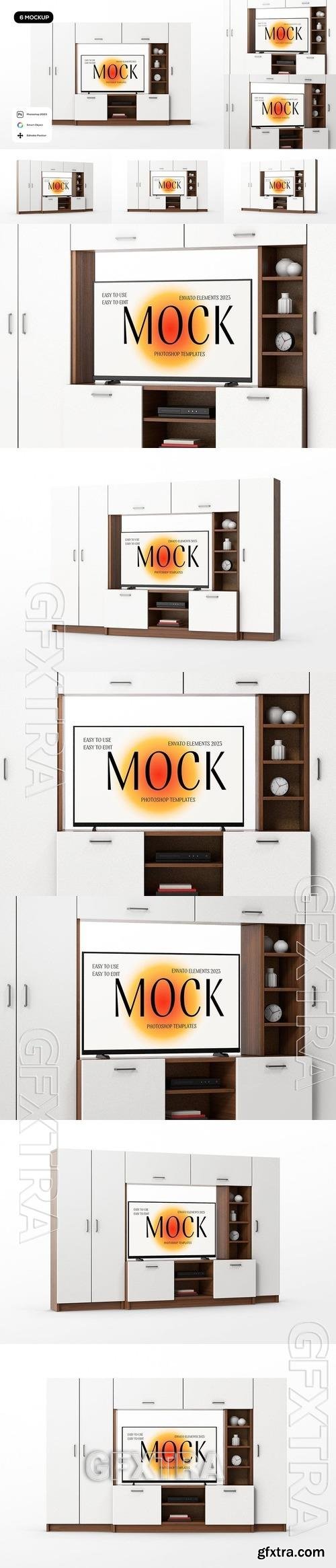 TV Unit Stand Set Mockup EEQ2UB3