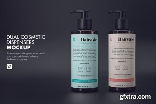 Dual Cosmetic Dispensers Mockup