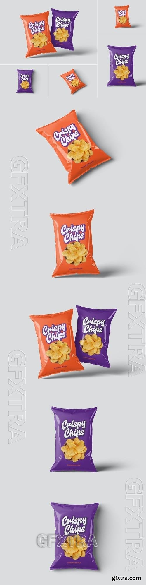 Chips Bag Packaging Mockups P7NAWD9