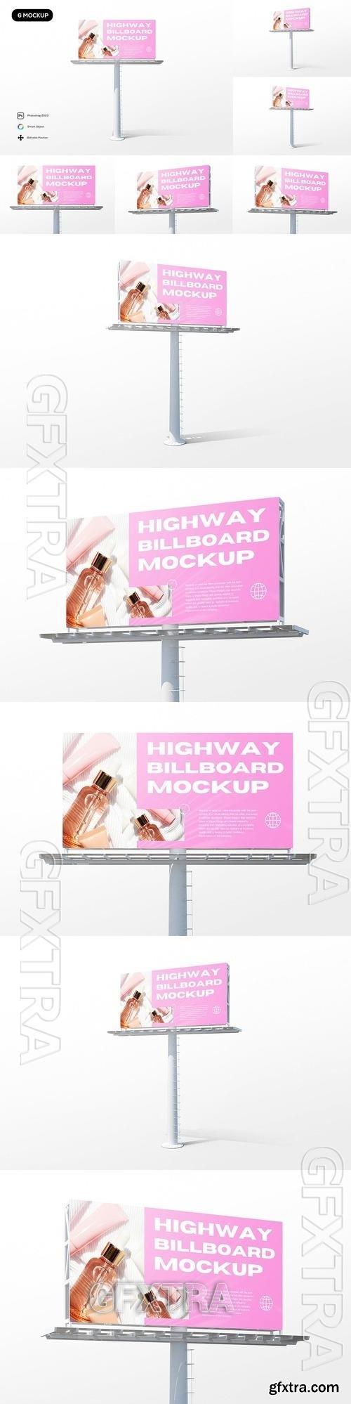 Highway Ads Billboard Mockup 7Q295GU