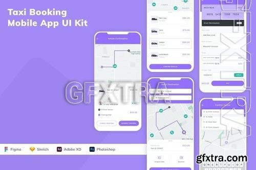 Taxi Booking Mobile App UI Kit DEQJKGW