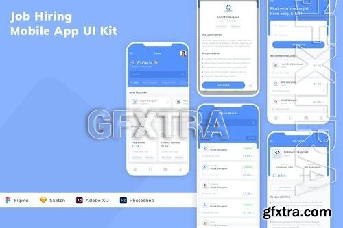 Job Hiring Mobile App UI Kit E5XJ5ED