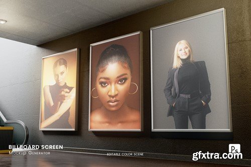 Billboard Banner underground Mockup