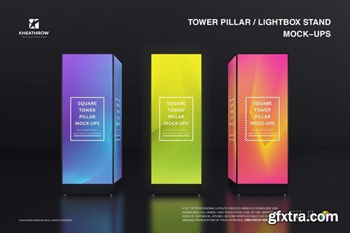 Tower Pillar / Lightbox Stand Mock-Ups
