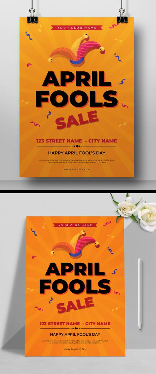 April Fools Flyer Layout Design 491665107