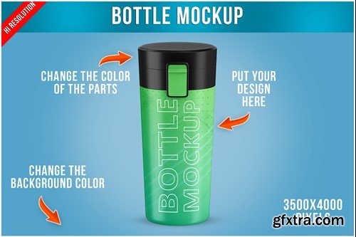 Thermo Bottle Mockup