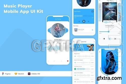 Music Player Mobile App UI Kit 596BR4H