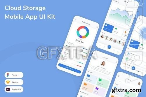 Cloud Storage Mobile App UI Kit MX6W2ZB