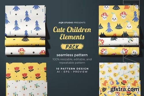 Children Elements Collection - Seamless Pattern 