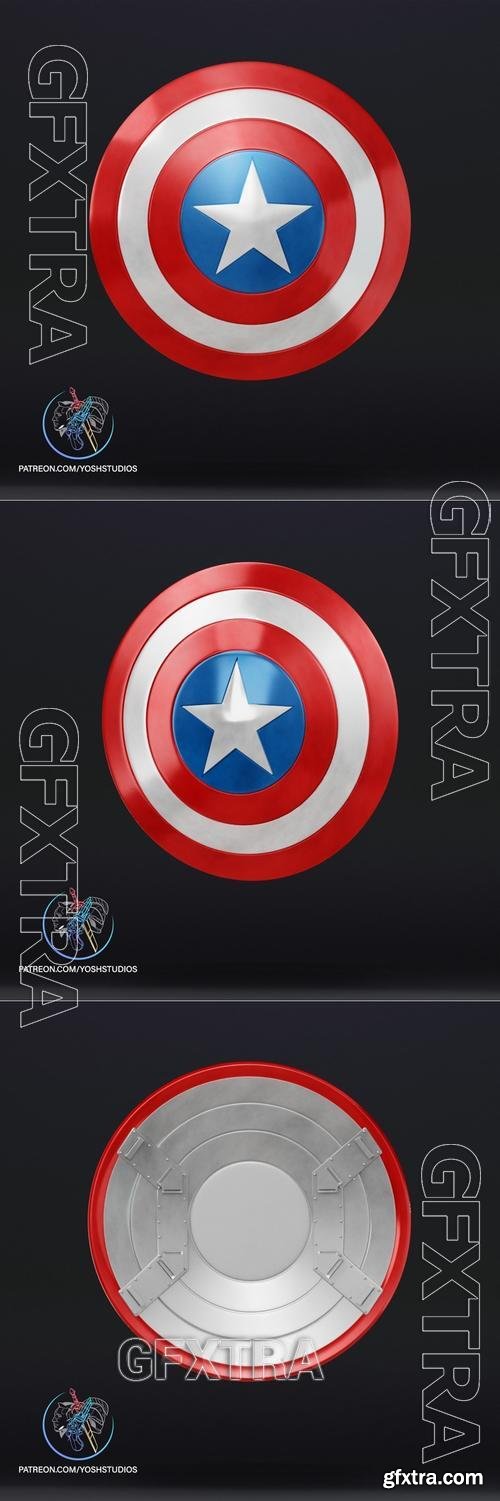 Yosh Studios - Classic Captain America Shield &ndash; 3D Print Model