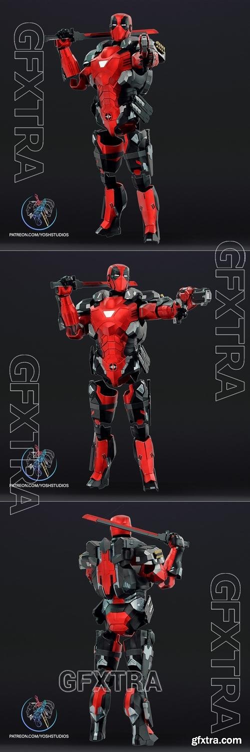 Yosh Studios - Armorized Deadpool Armor &ndash; 3D Print Model