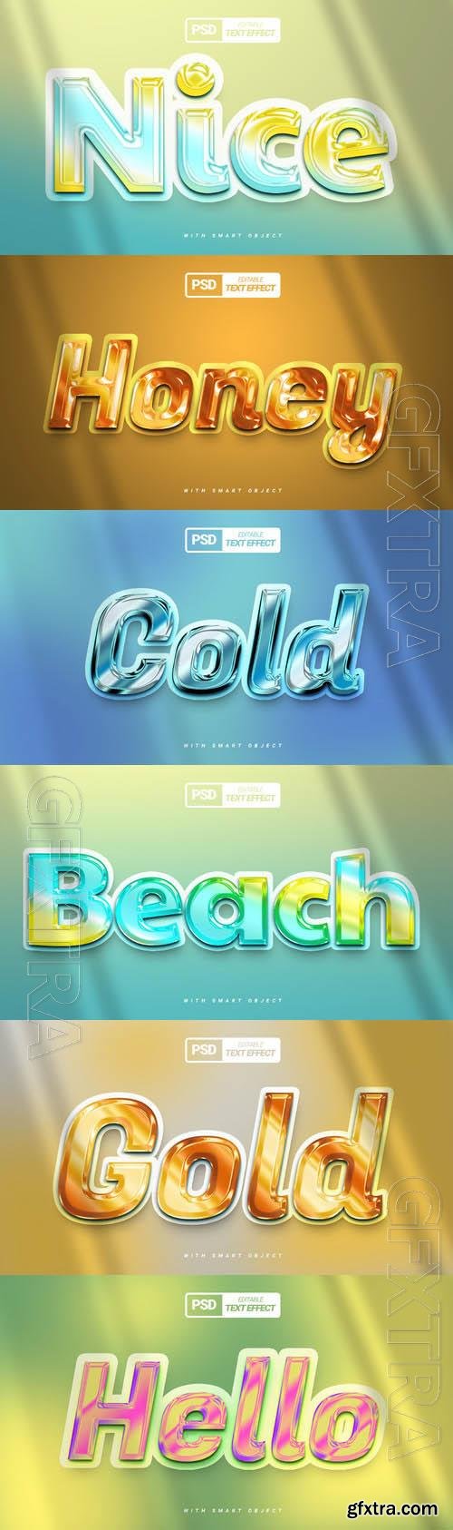 Psd style text effect editable set vol 448