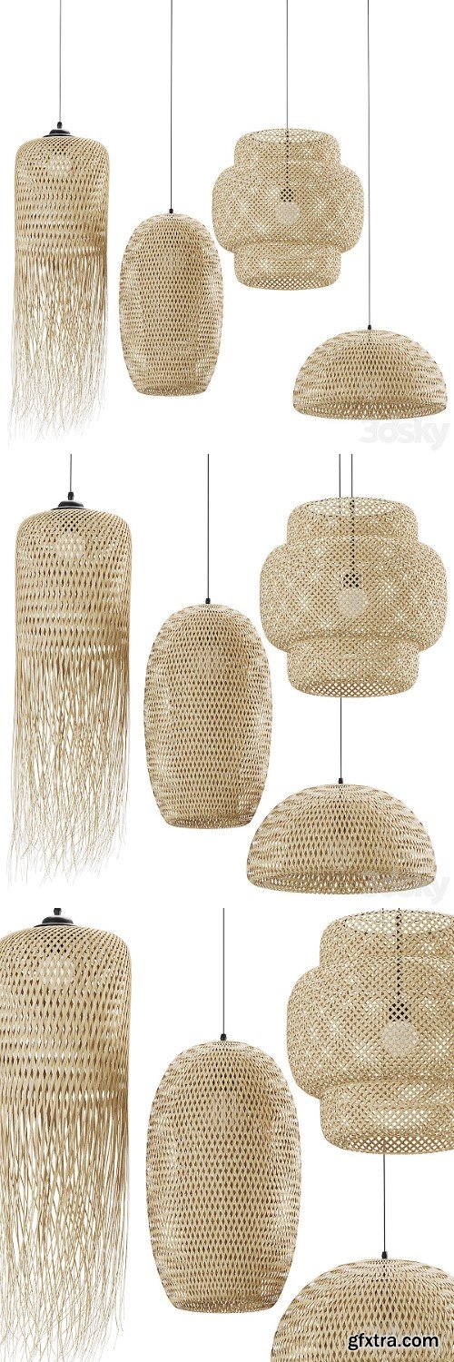 Rattan Pendant Light Collection 203