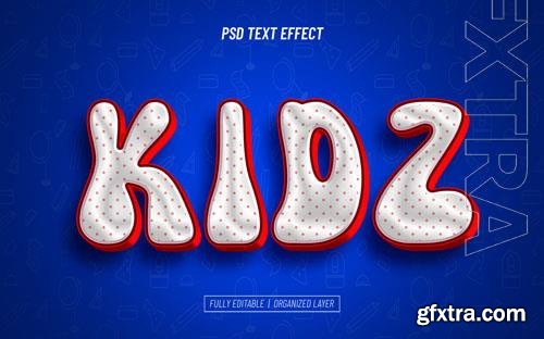 PSD children day kids editable text effect