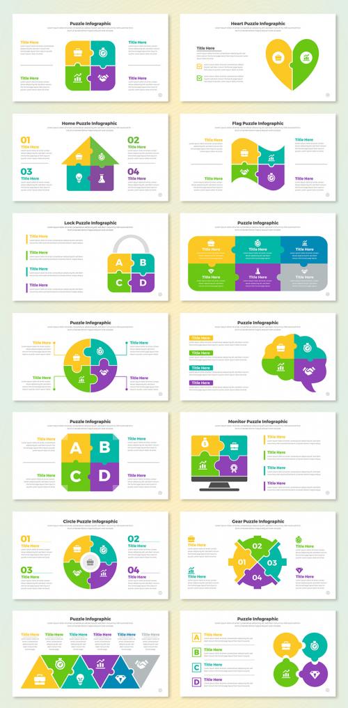 Corporate Puzzle Infographic Layout 588974507