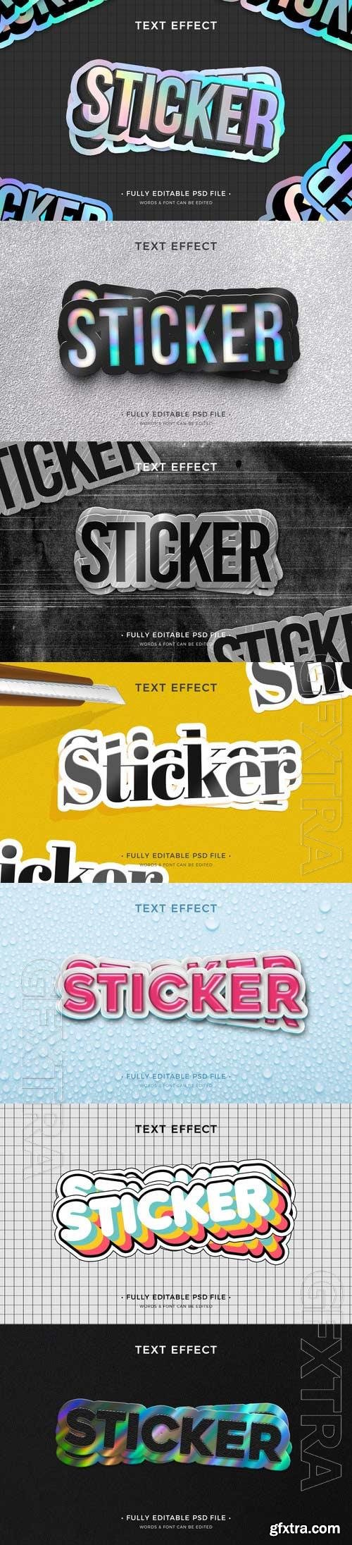 PSD sticker text effect