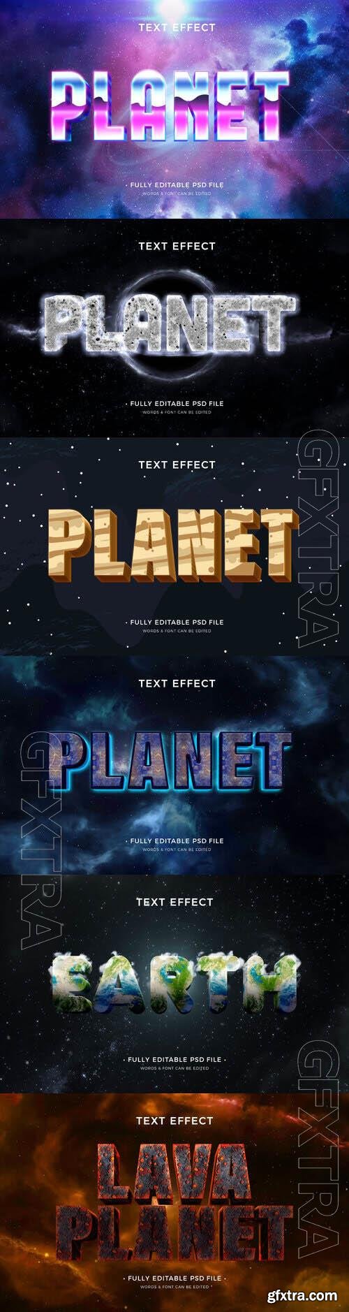 PSD planet text effect