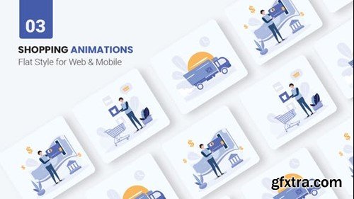 Videohive Shopping Online Animations - Flat Concept 45801372