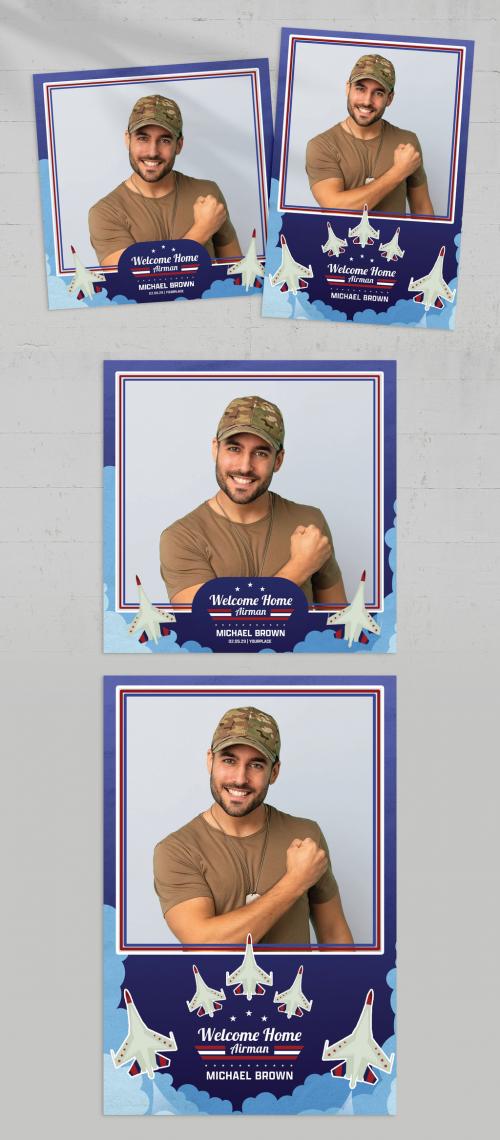 Air Force Photo Card Template 579071968