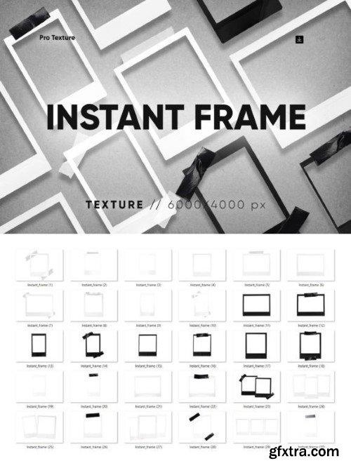 30 Instant Film Border Overlay HQ