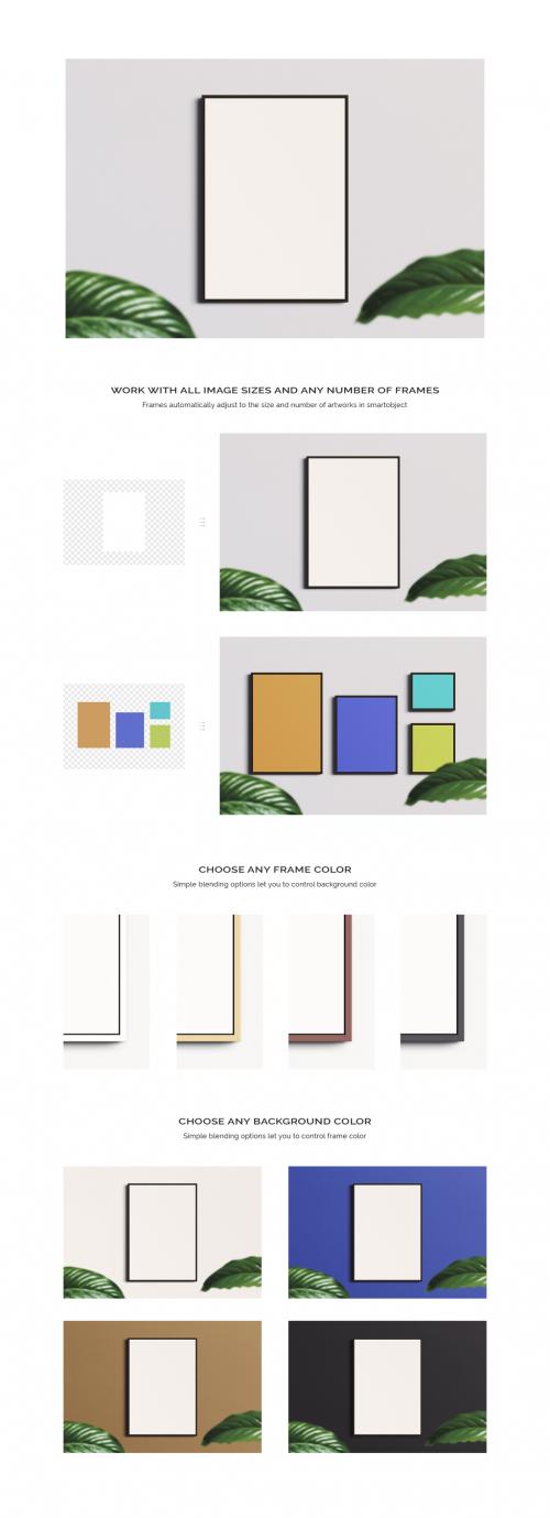 Interior Frame Wall Art Poster Indoor Mockup Template 584733371