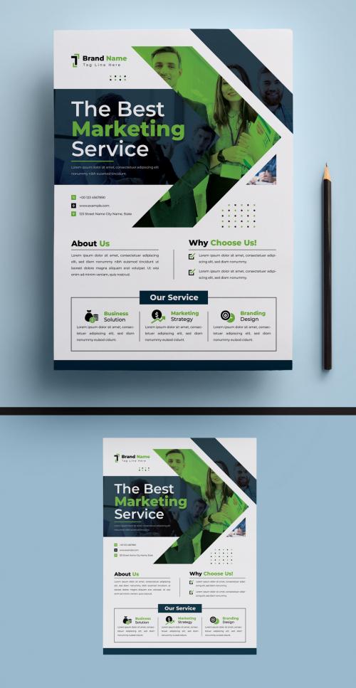 The Best Marketing Agency Flyer Design Template 582941996