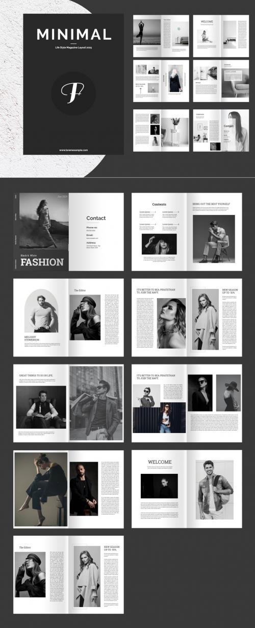 Black & White Magazin Templates 571918021