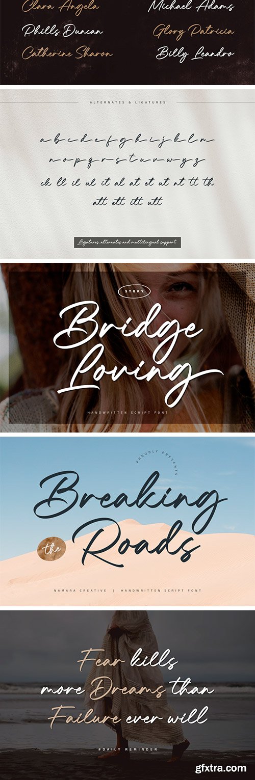 Breaking Road Handwritten Script